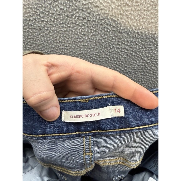 Levis Jeans Womens 14 Medium Blue Denim Classic Bootcut Stretch Western Workwear - Picture 7 of 13